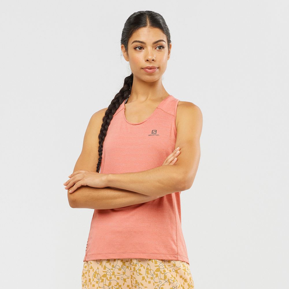 SALOMON XA W Philippines - Women's Tank - Coral | 126738-QYB
